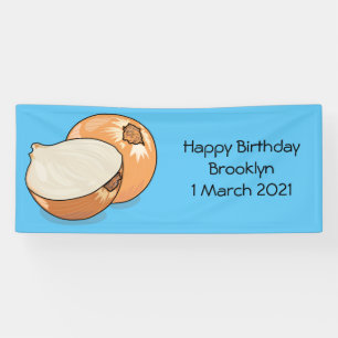 Onion cartoon illustration banner