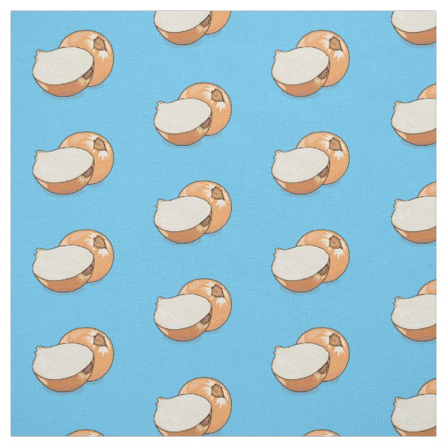 Onion cartoon illustration fabric (Swatch)