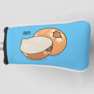 Onion cartoon illustration golf head cover