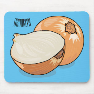 Onion cartoon illustration  mouse pad