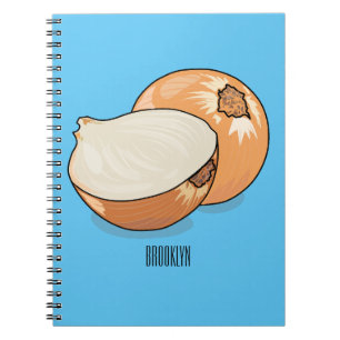 Onion cartoon illustration  notebook