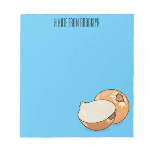 Onion cartoon illustration notepad
