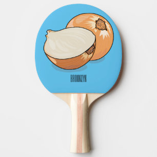 Onion cartoon illustration  ping pong paddle