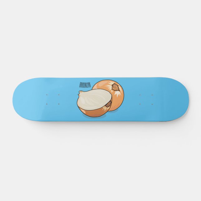 Onion cartoon illustration  skateboard (Horz)