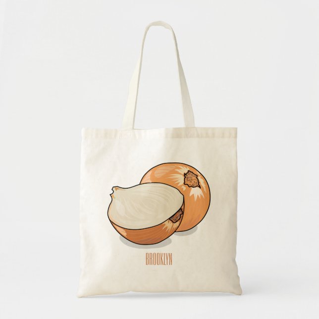 Onion cartoon illustration  tote bag (Front)