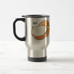 Onion cartoon illustration travel mug
