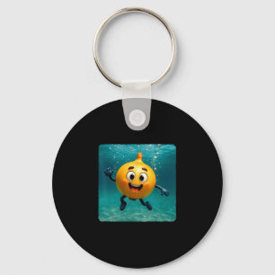 Onion Diving Underwater Ocean Diver Swimming Summe Keychain