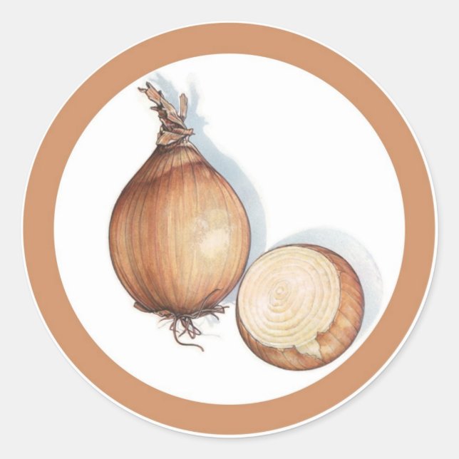 Onion flavour sticker circle labels (Front)