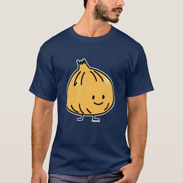 Onion happy yellow white cry bulb chive wild T-Shirt (Front)