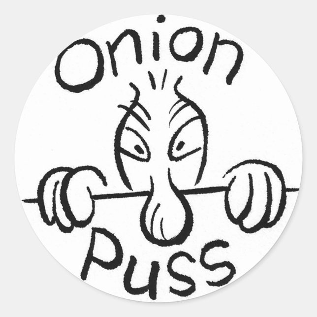 Onion Puss Était Ici - Stickers (Devant)