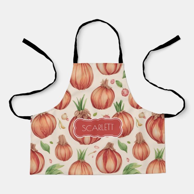 Onion Retro Colourful Personalized Pattern Apron (Front)