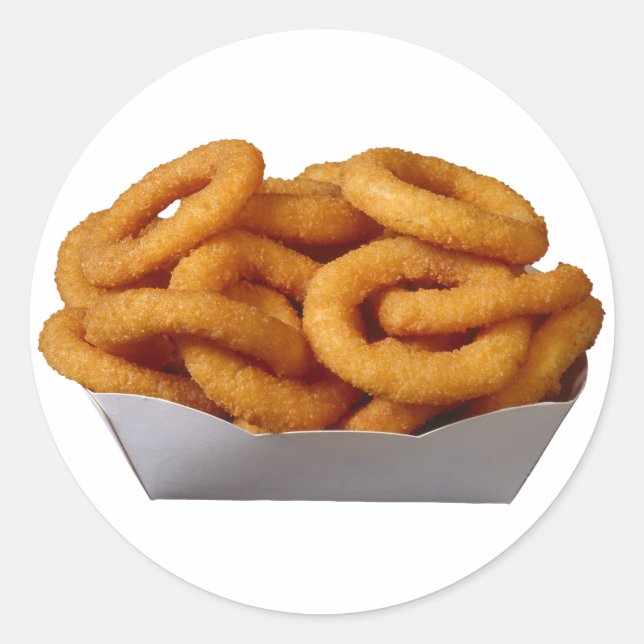 Onion Rings Classic Round Sticker (Front)
