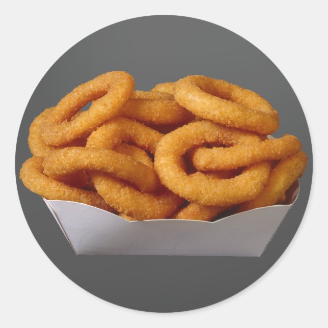 Onion Rings Classic Round Sticker (Front)