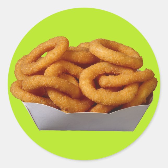 Onion Rings Classic Round Sticker (Front)