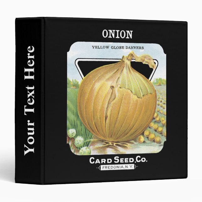 Onion Seed Packet Label Binder (Front/Spine)