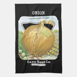 Onion Seed Packet Label Kitchen Towel