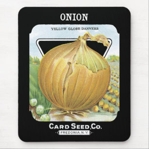 Onion Seed Packet Label Mouse Pad