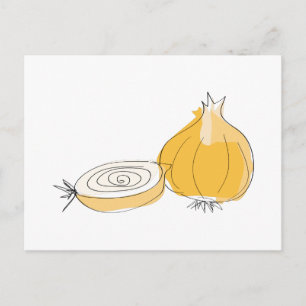 Onion Sketch Postcard
