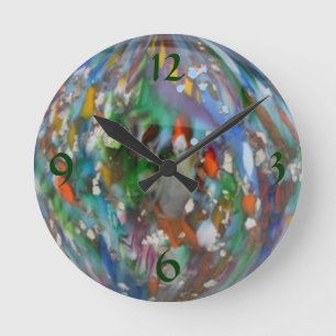 Onion Skin Peacock Wall Clock