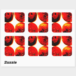 Onion slices square sticker