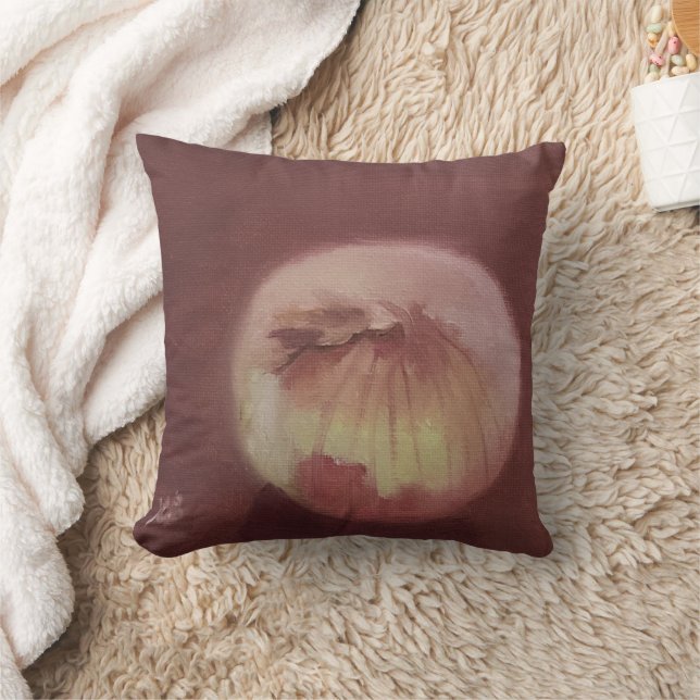 Onion Study Throw Pillow (Blanket)