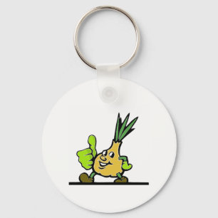 Onion With Thumbs Up Keychain