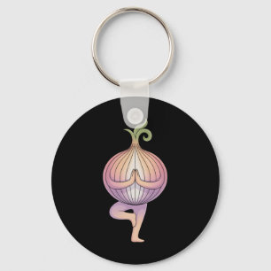 Onion Yoga Keychain