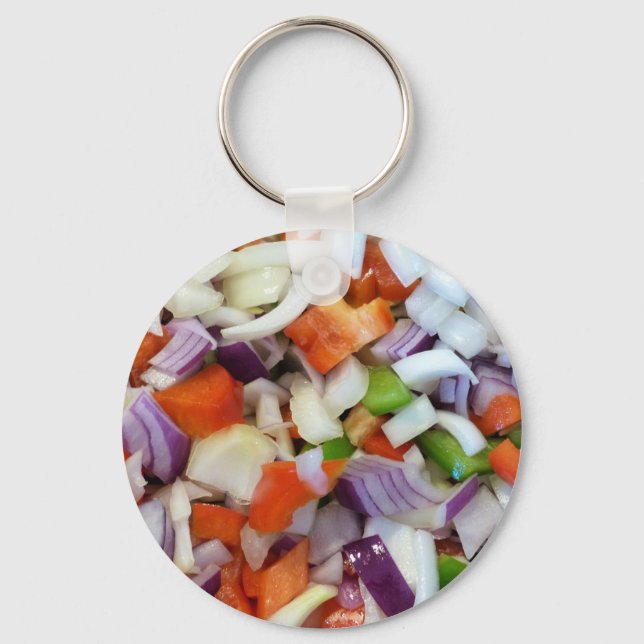 Onions and Bell Peppers Keychain (Front)