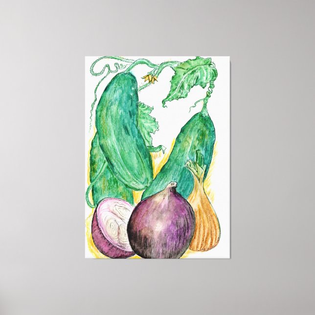 Onions and Cukes on Canvas (Front)