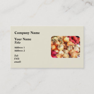 Onions Closeup Business Card