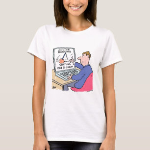 Online Banking Humour Funny Bank Customer Cartoon T-Shirt