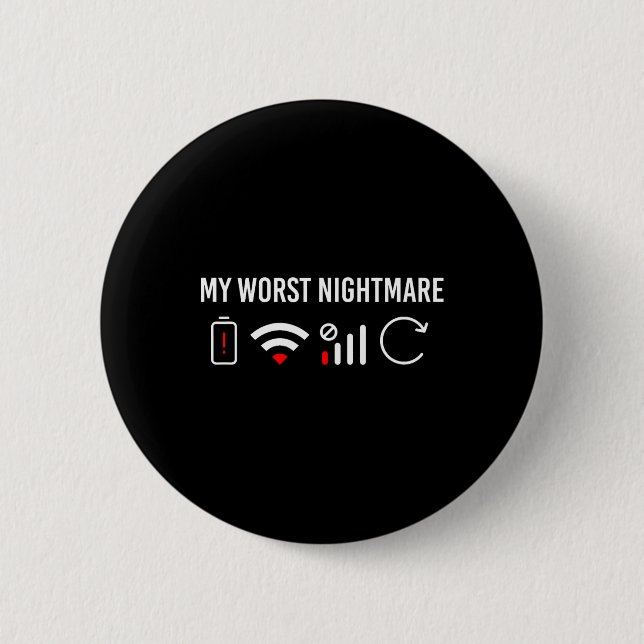 Online Clothes Computer Video Game Geek My Worst S 2 Inch Round Button (Front)