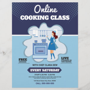 Online Cooking Class flyer