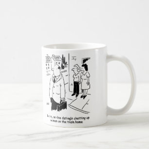 Online Dating Cartoon Coffee Mug