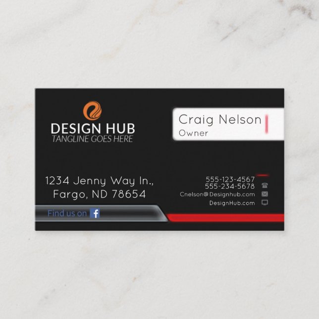 Online designer business card (Front)