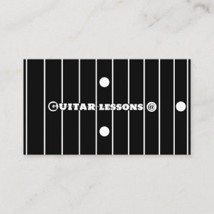 Online Guitar Lessons Guitarist Music Instructor Business Card