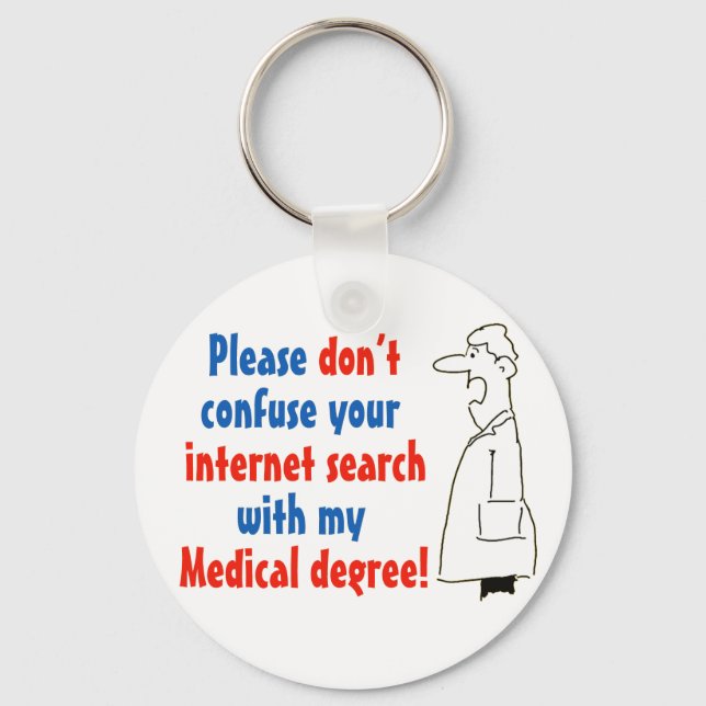 Online Medical Diagnosis and a Qualified Doctor Keychain (Front)