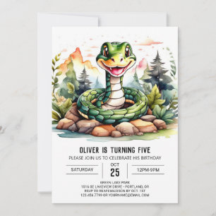 Online Python Children Birthday Party Invitation