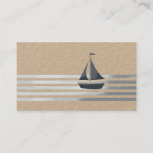 Online RSVP QR Code coastal wedding website Business Card