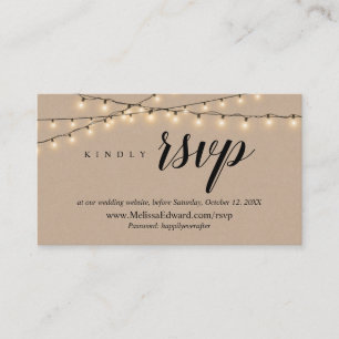 Online RSVP website, String Lights Kraft Enclosure