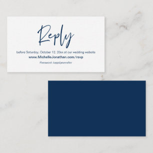 Online RSVP, Wedding website, Password, Reminder E Enclosure Card