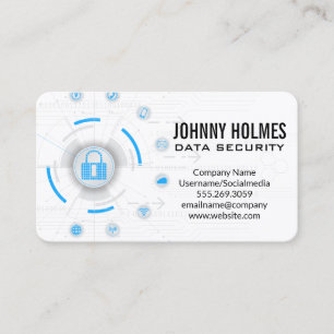 Online Security Cyber Technology Ai Tech Business Card