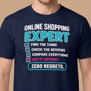Online Shopping Expert Funny Shopping T-Shirt