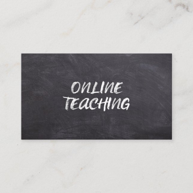 Online Teaching Virtual Teacher Tutor Education  Business Card (Front)