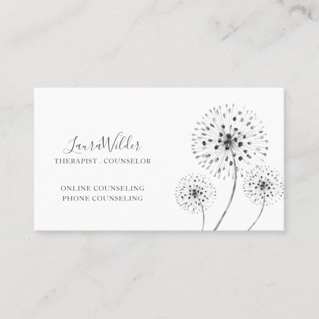 Online Therapist Counsellor Business Card (Front)