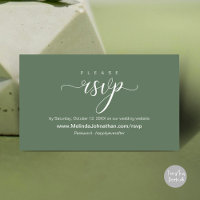 Online Wedding RSVP respond, elegant