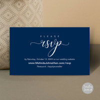 Online Wedding RSVP respond, elegant