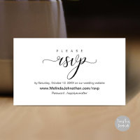 Online Wedding RSVP respond, elegant