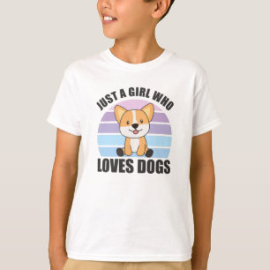 Only A Girl Corgis Loves Kawaii Dog Corgi T-Shirt