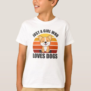 Only A Girl Corgis Loves Kawaii Dog Corgi T-Shirt